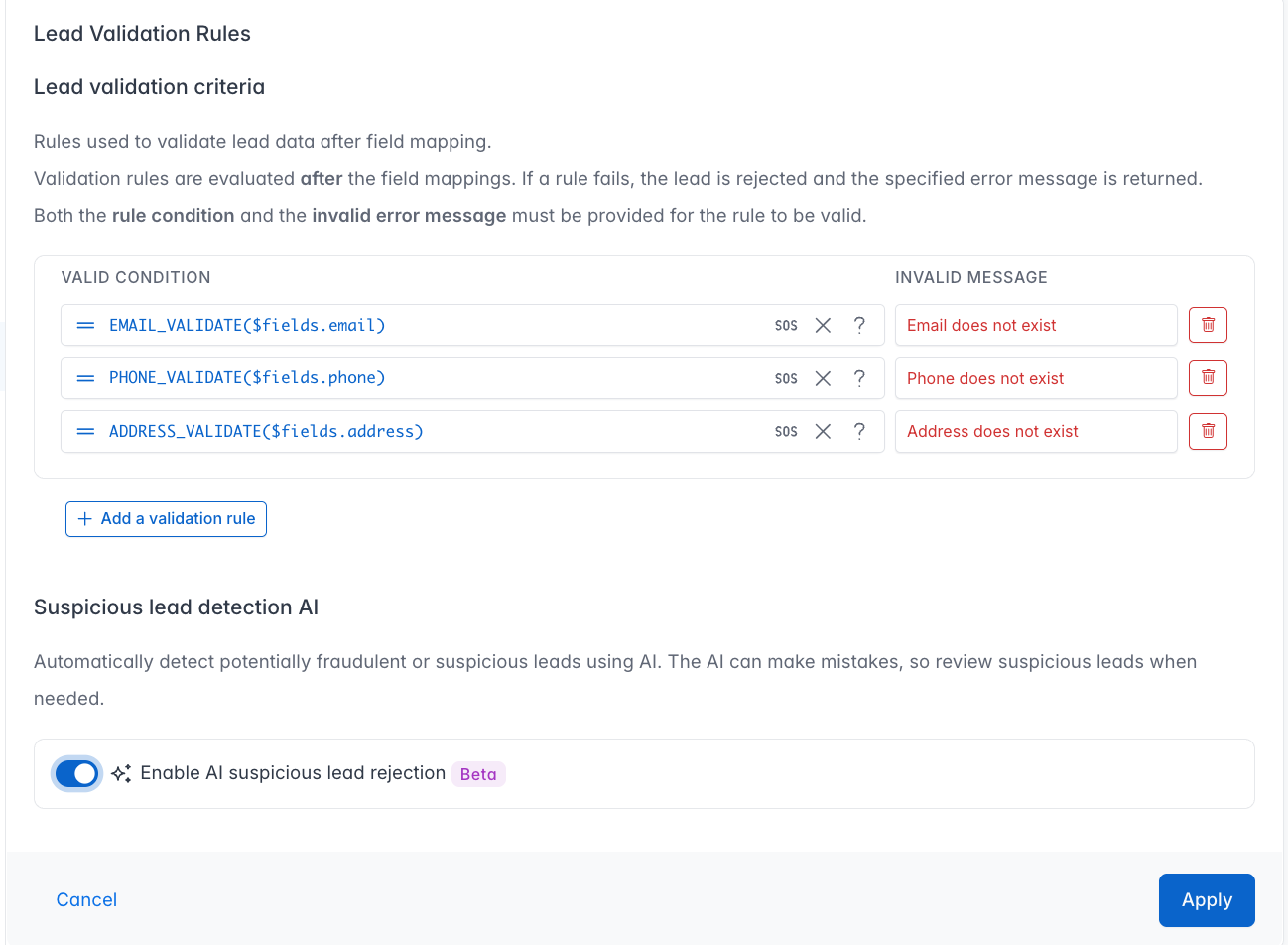 Multi-Tool Lead Validation